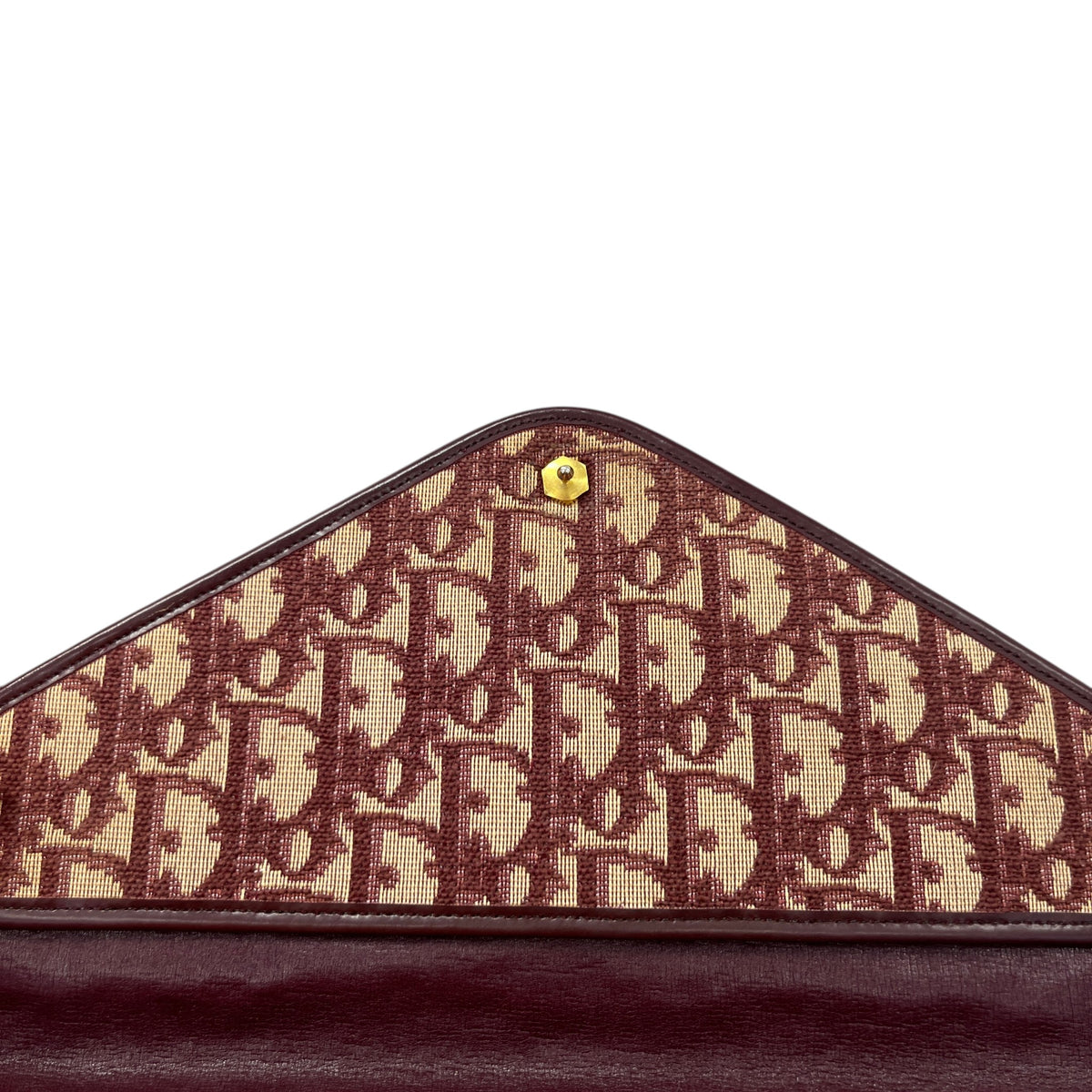 Women's Oblique Monogram Envelope Clutch Burgundy - Photo 8