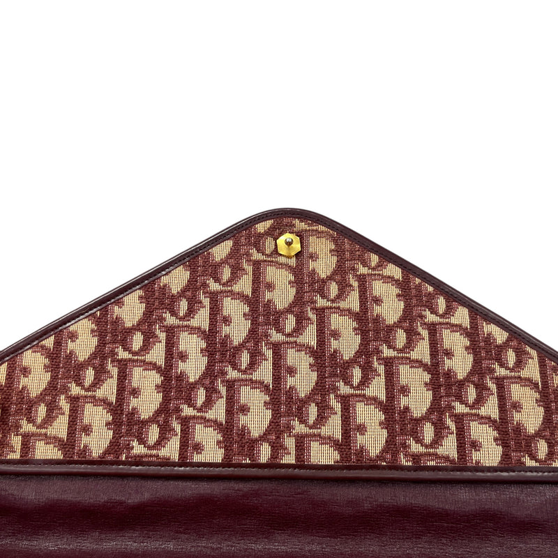 Women's Oblique Monogram Envelope Clutch Burgundy