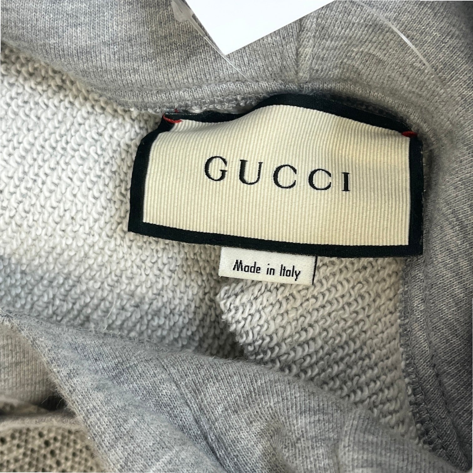 Men's Logo Print Hoodie Grey Size L - Photo 7