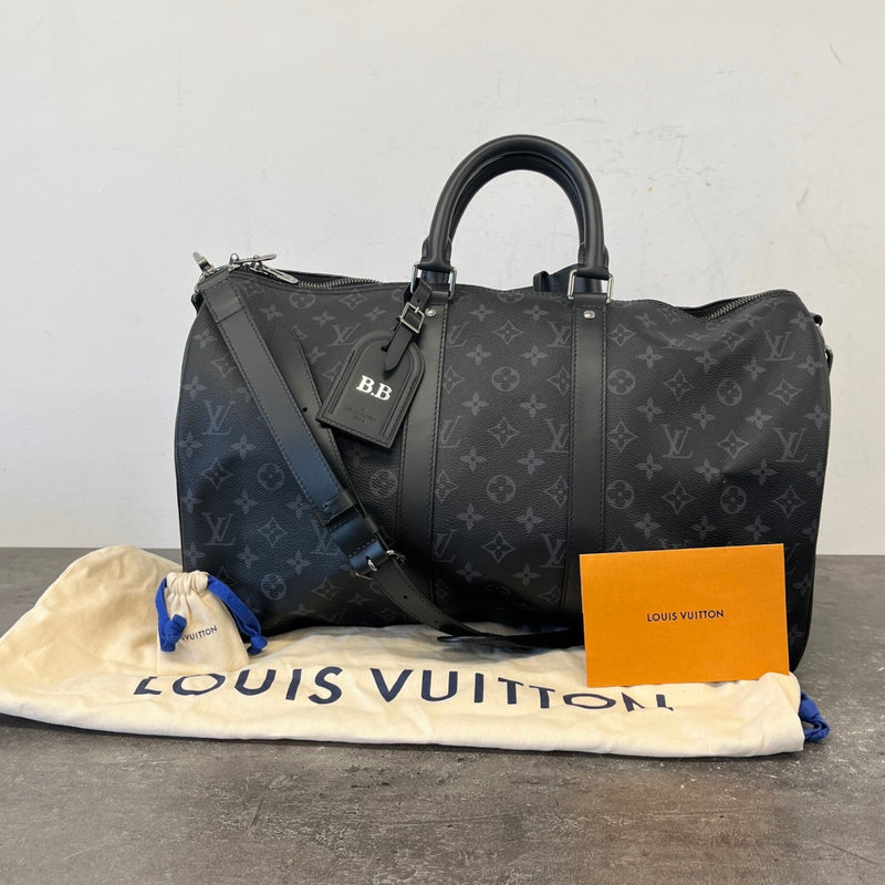 Men's Monogram Eclipse Keepall Bandoulière 45 Bag Charcoal