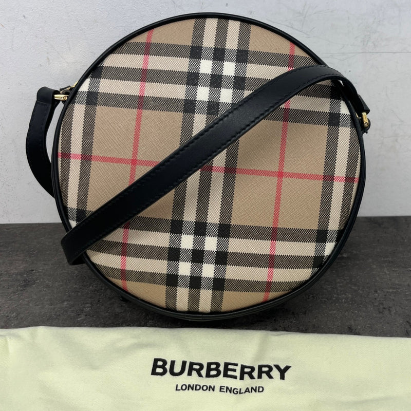 Women's Check Louise Crossbody Bag Black