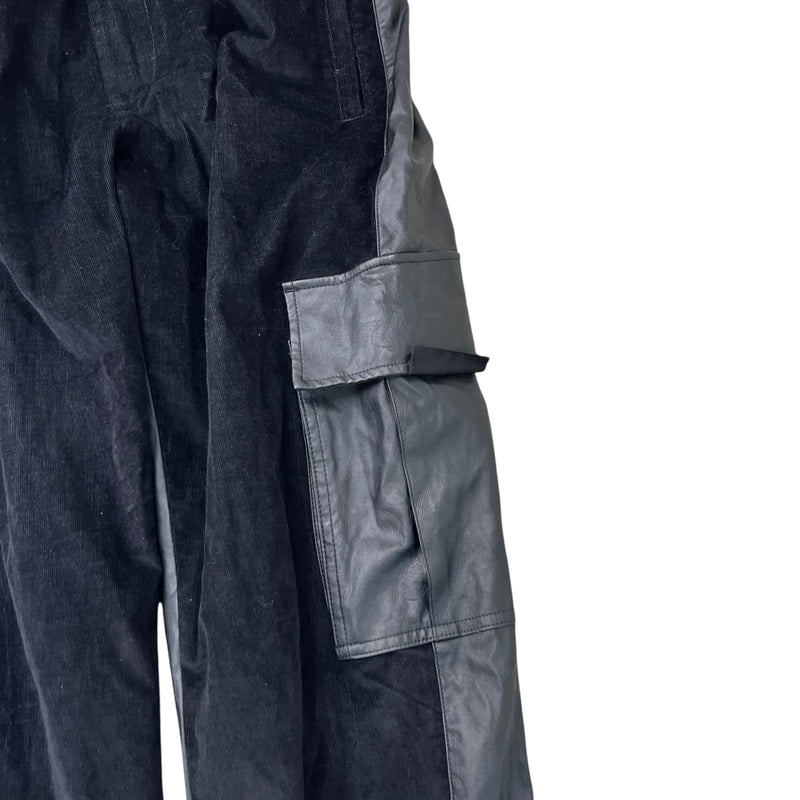 Men's Utility Zip Pockets Joggers Black Size IT 50 / UK 34