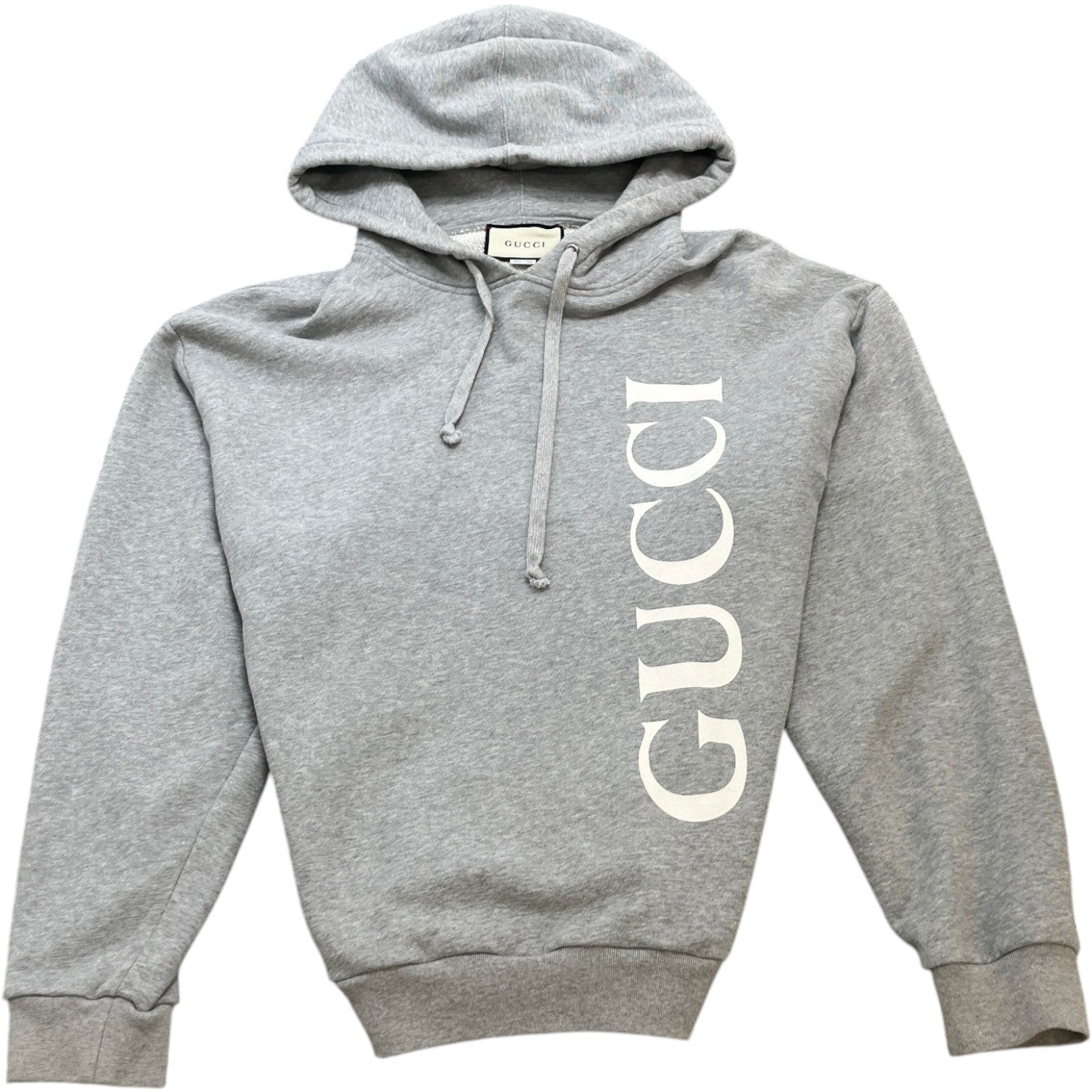 Men's Logo Print Hoodie Grey Size L - Photo 1