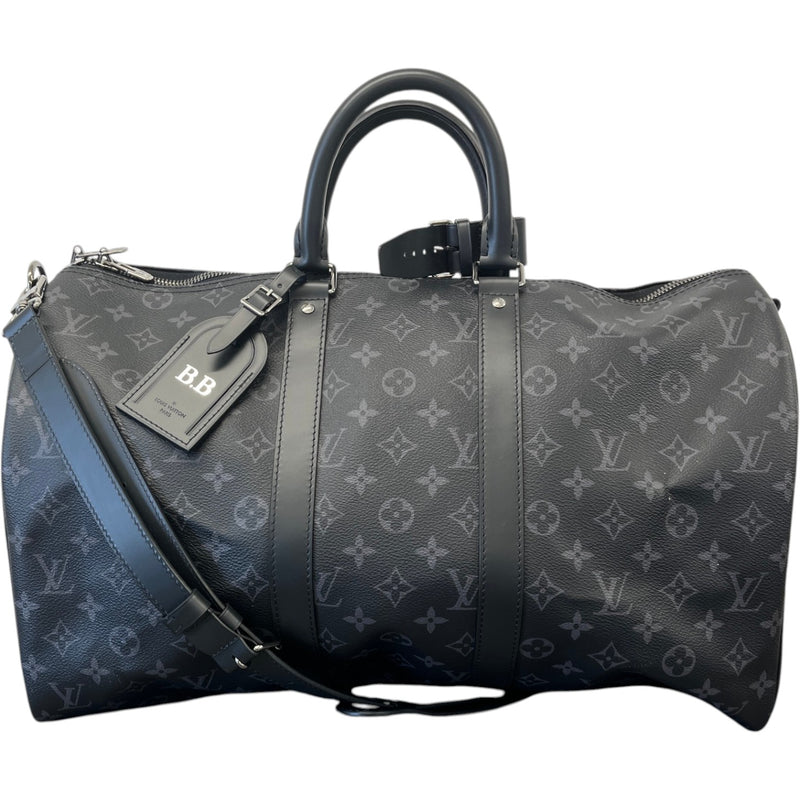 Men's Monogram Eclipse Keepall Bandoulière 45 Bag Charcoal