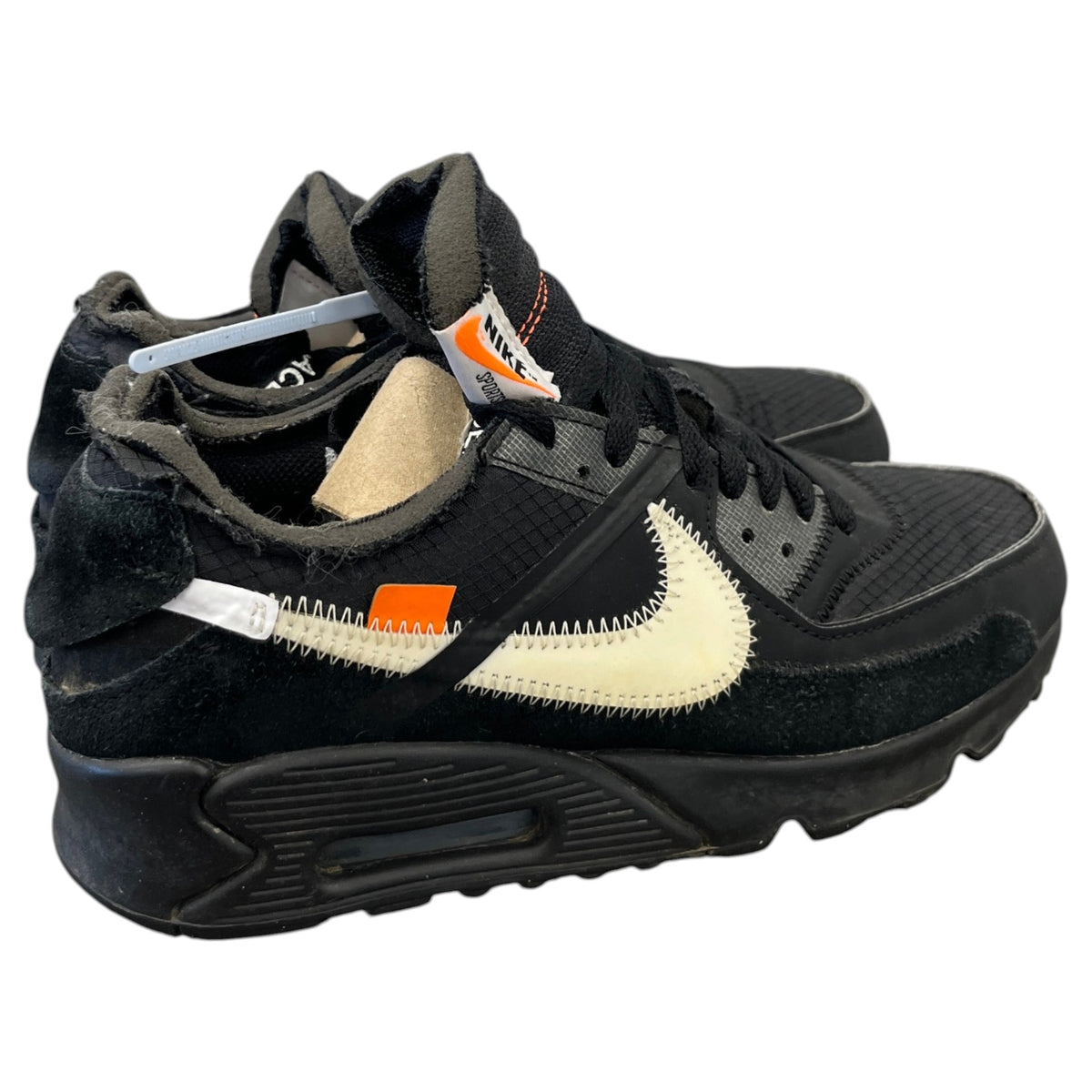 Men's X Nike Air Max 90 Low Trainers Black Size UK 6 / EU 40 - Photo 8