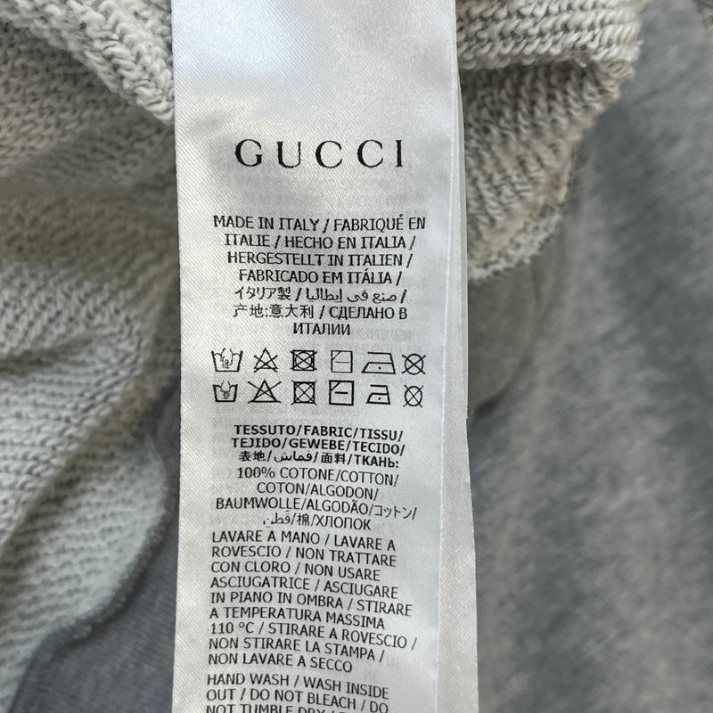 Men's Logo Print Hoodie Grey Size L
