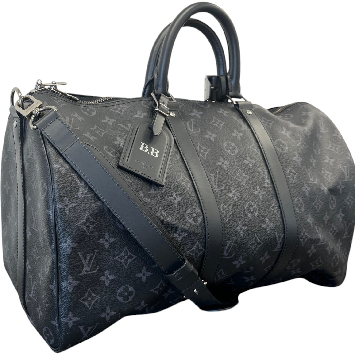 Men's Monogram Eclipse Keepall Bandoulière 45 Bag Charcoal - Photo 4