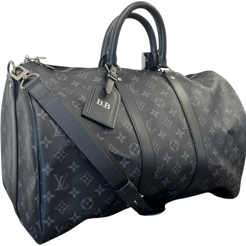 Men's Monogram Eclipse Keepall Bandoulière 45 Bag Charcoal