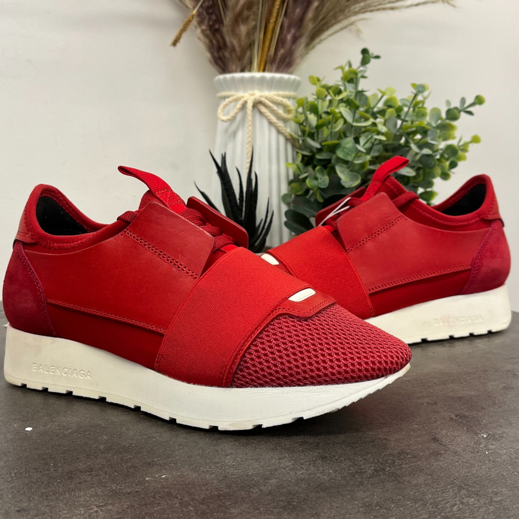Balenciaga Race Runners Red Balenciaga Slip On Race Runner