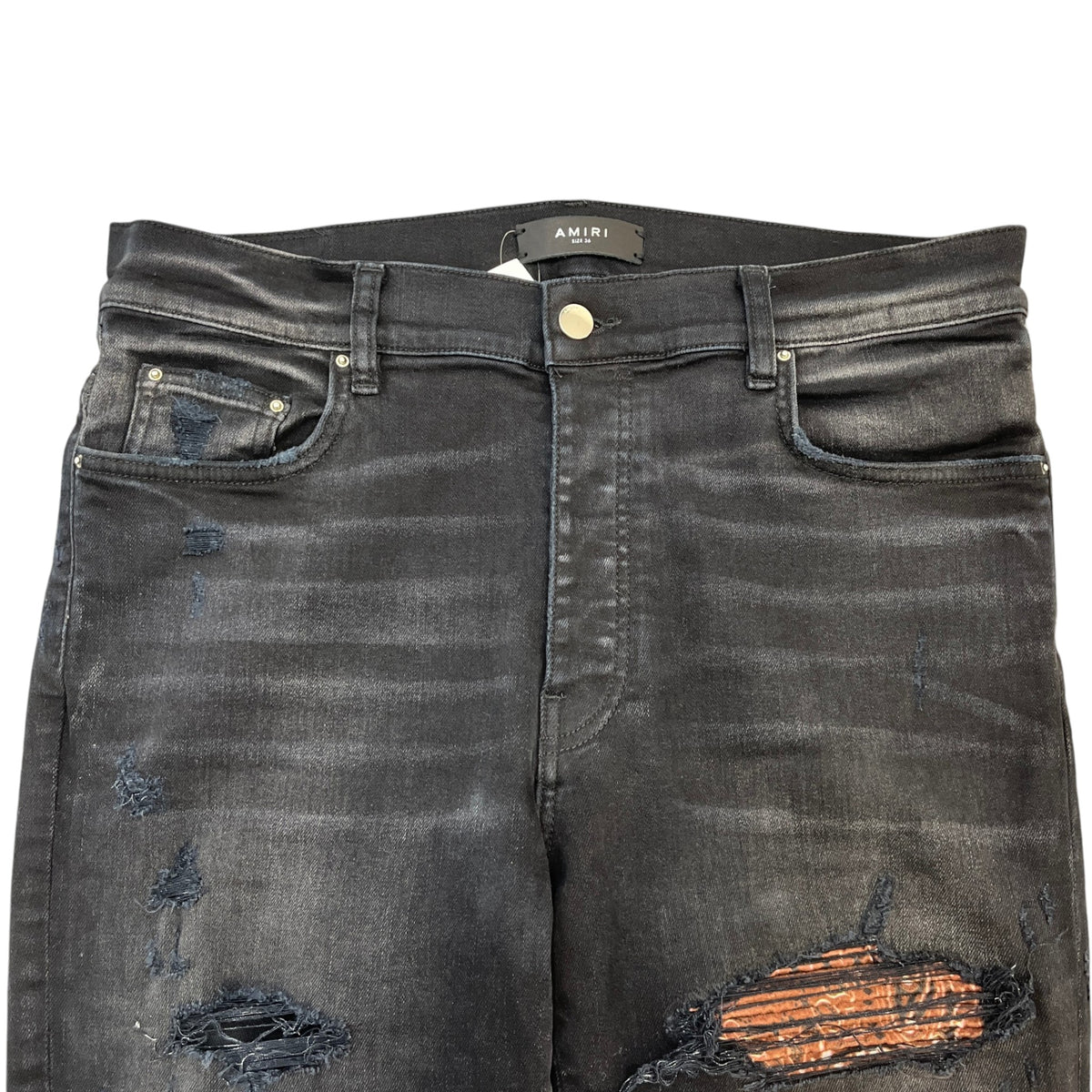 Men's MX1 Distressed Jeans Black Size XL / W36 - Photo 5