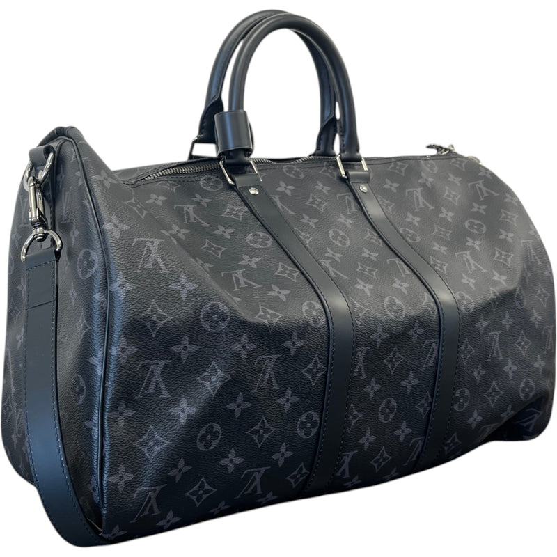 Men's Monogram Eclipse Keepall Bandoulière 45 Bag Charcoal