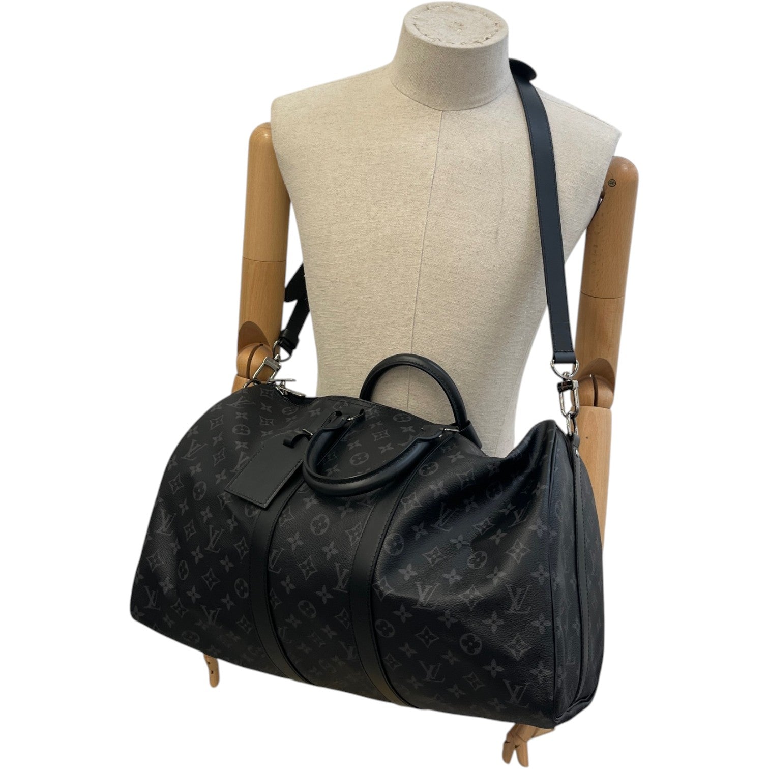 Men's Monogram Eclipse Keepall Bandoulière 45 Bag Charcoal - Photo 2
