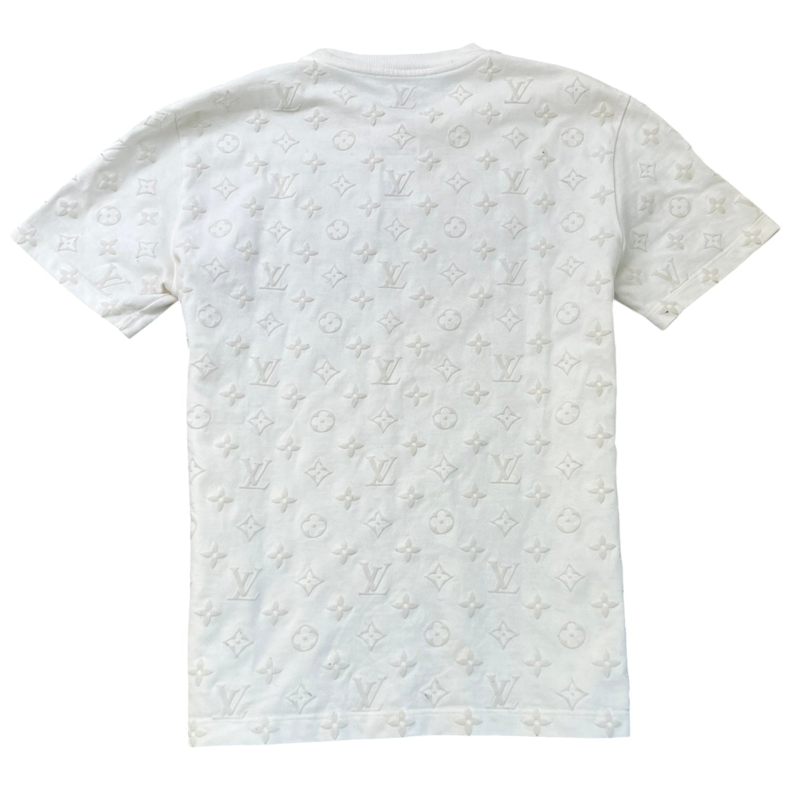 Men's All Over Monogram T-Shirt White Size M - Photo 2