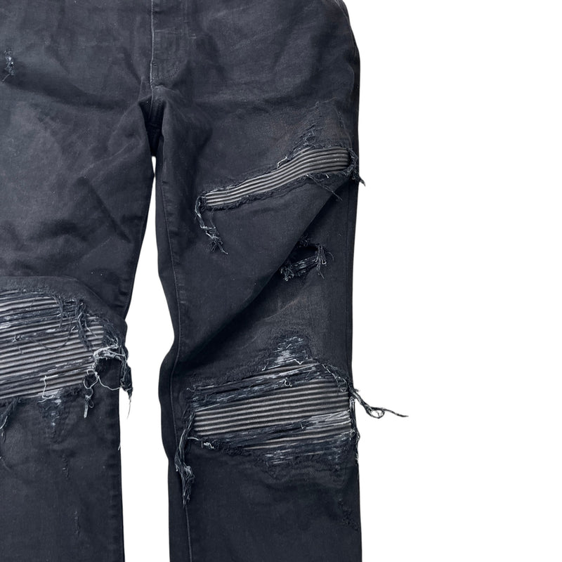 Men's Mx1 Distressed Jeans Black Size IT 54 / UK 38