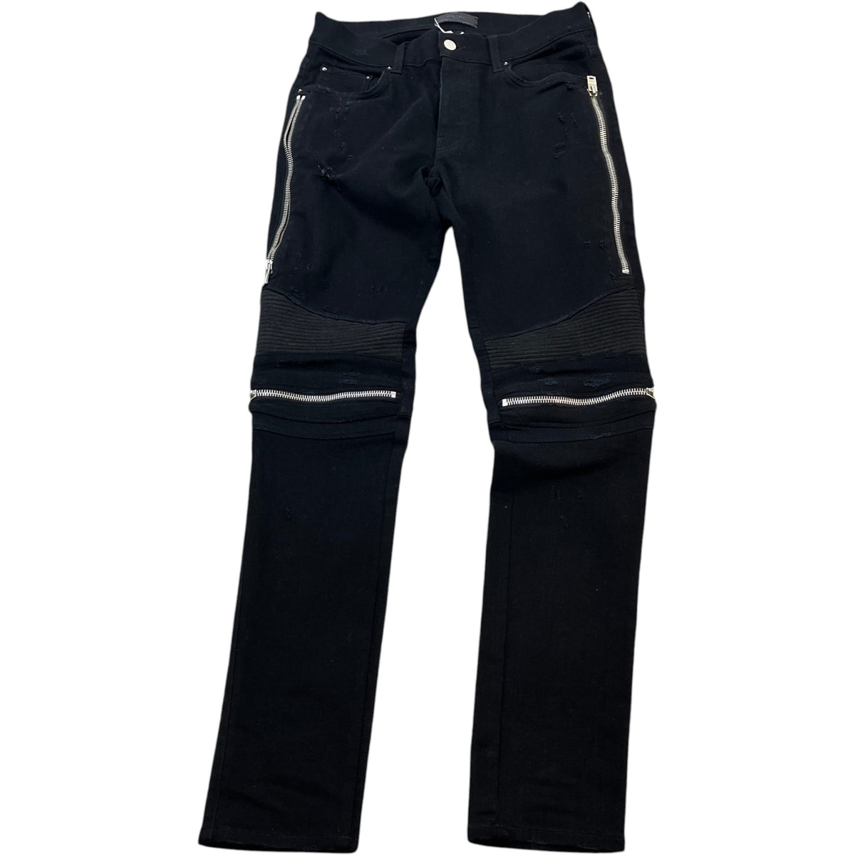 Men's Zip Skinny MX2 Jeans Black Size W33 - Photo 1
