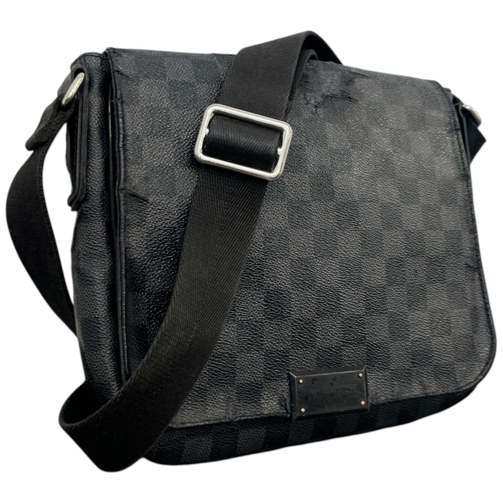 Men's Damier Graphite District Pm Messenger Bag Black - Photo 4