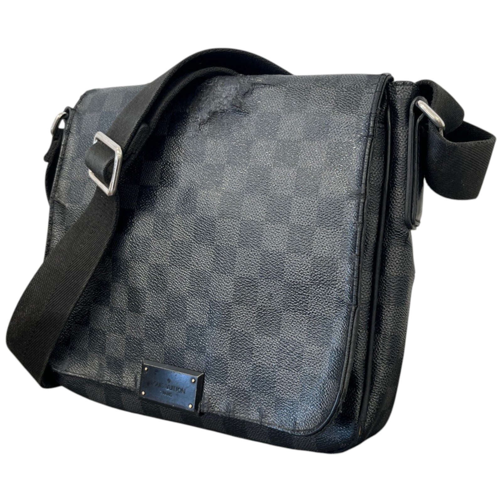 Men's Damier Graphite District Pm Messenger Bag Black - Photo 5