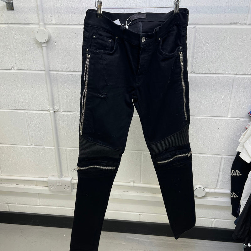 Men's Zip Skinny MX2 Jeans Black Size W33