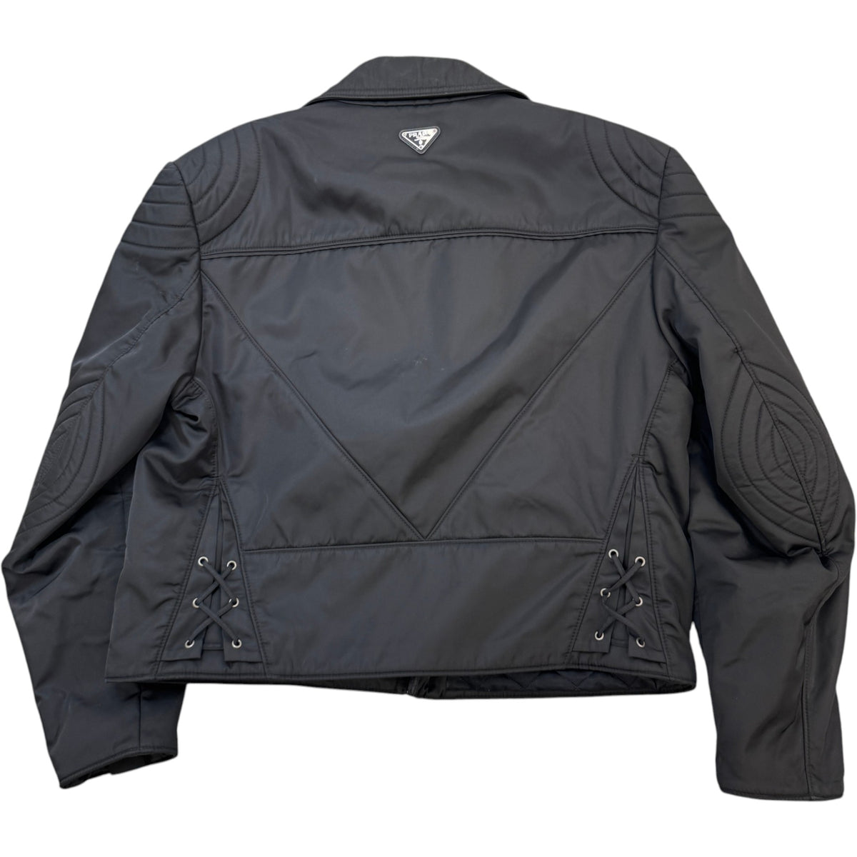 Men's Re-Nylon Biker Style Jacket Black Size XL - Photo 2
