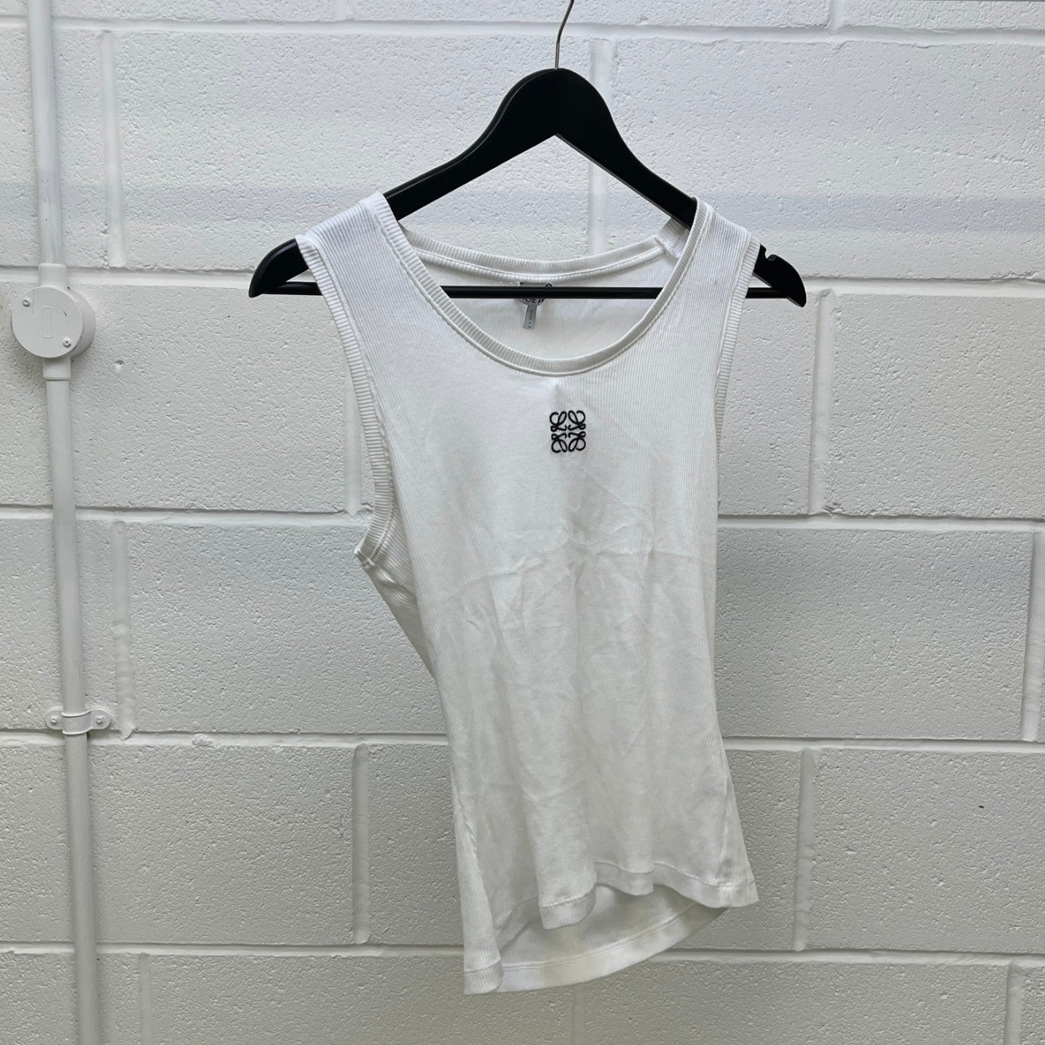 Women's Embroidered Anagram Vest White Size L - Photo 10
