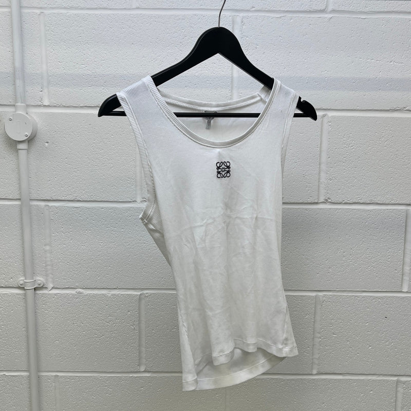 Women's Embroidered Anagram Vest White Size L