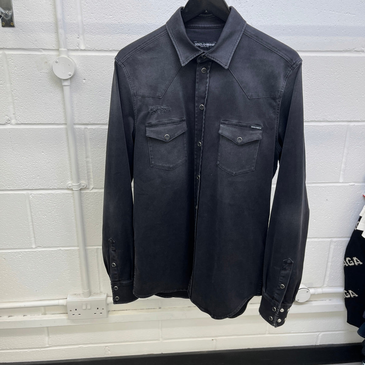 Men's Western Style OverShirt Black Size XXS - Photo 7