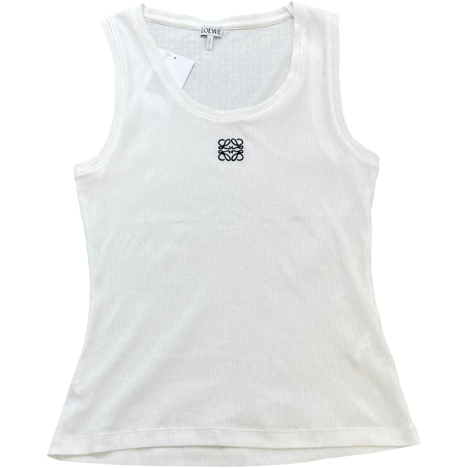 Women's Embroidered Anagram Vest White Size L - Photo 1