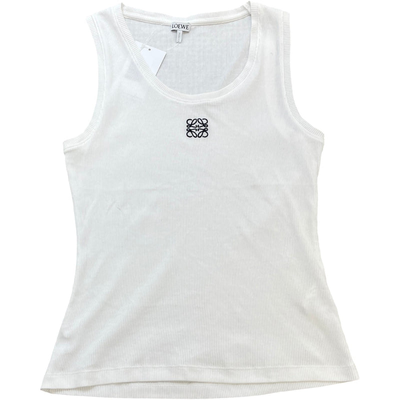 Women's Embroidered Anagram Vest White Size L