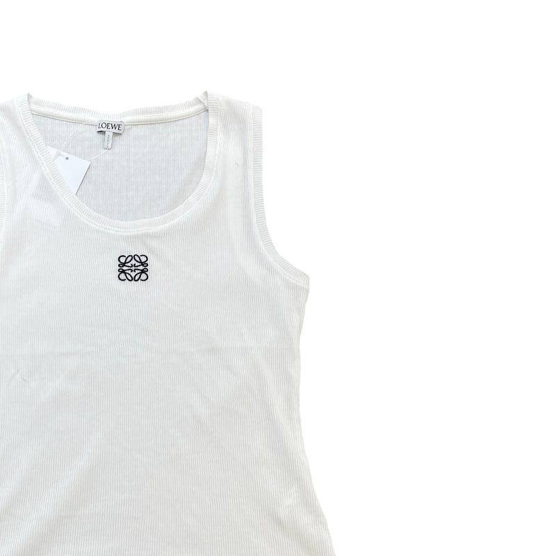 Women's Embroidered Anagram Vest White Size L