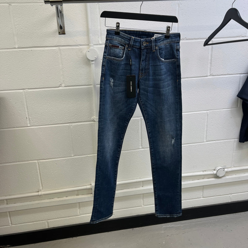 Men's Plague Logo Jeans Blue Size XS / W28