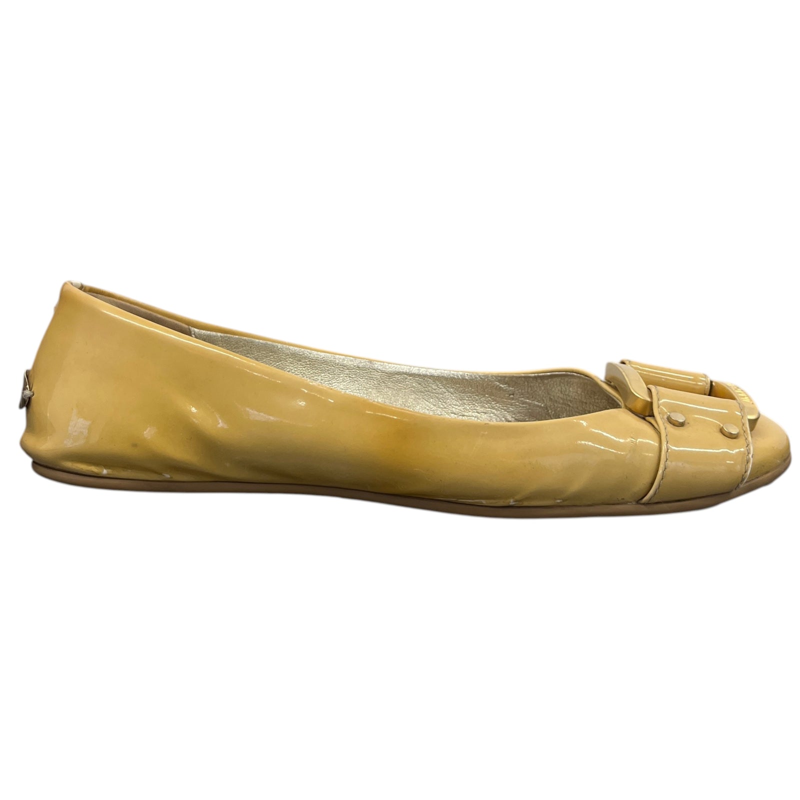 Women's Buckle Ballet Flats Mules Beige Size EU 37 / UK 4 - Photo 1
