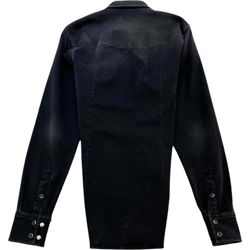 Men's Western Style OverShirt Black Size XXS