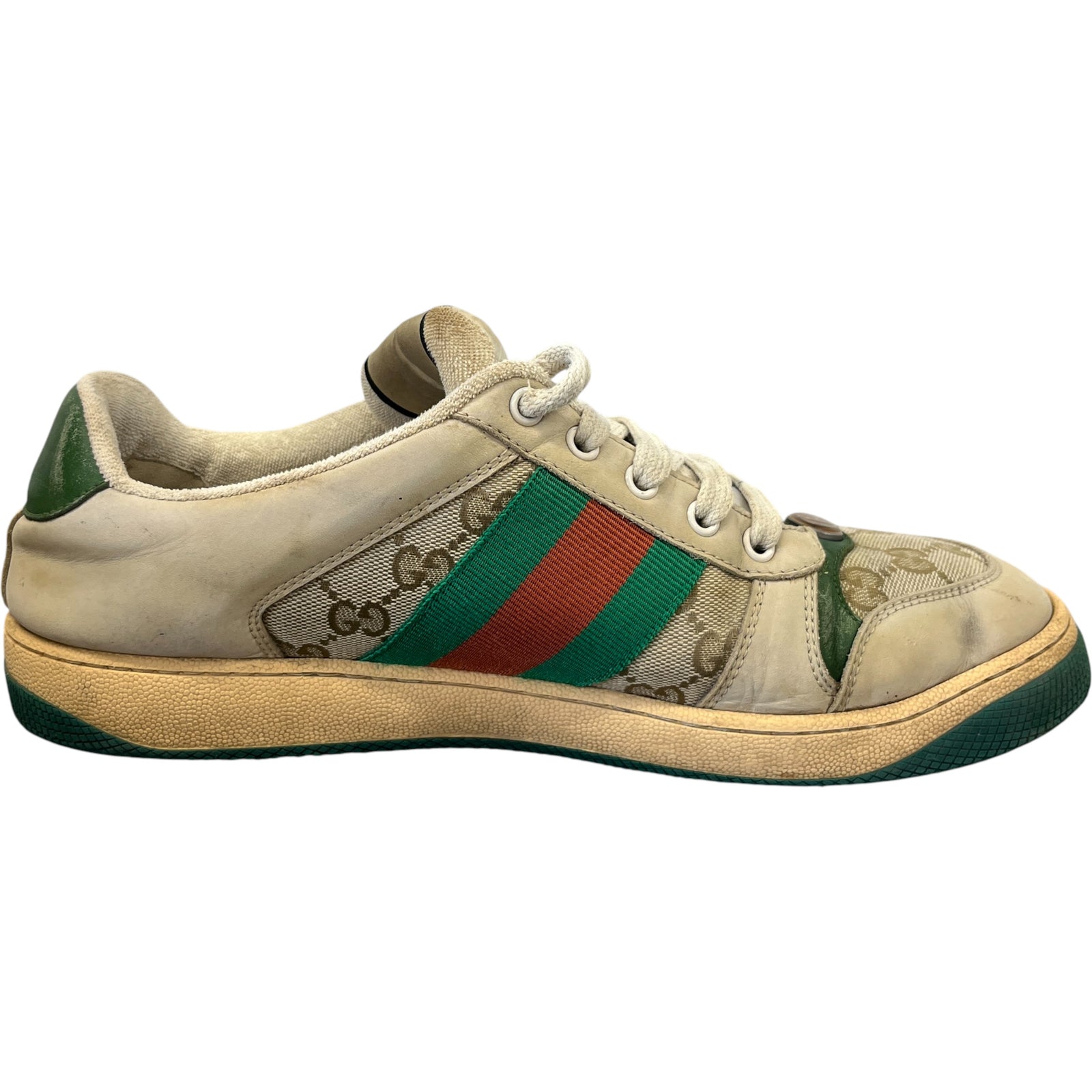 Men's Screener Distressed Low Trainers Green Size EU 42.5 / UK 8.5 - Photo 4