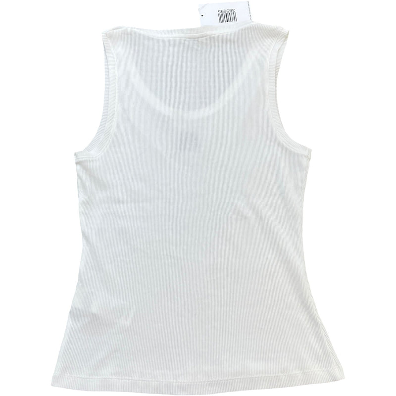 Women's Embroidered Anagram Vest White Size L