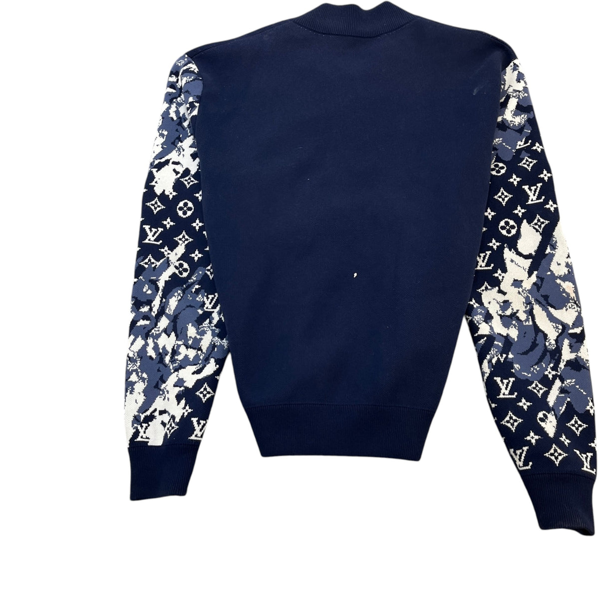 Men's Monogram LV Intarsia Jacket Navy Size M - Photo 2
