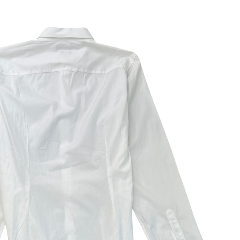 Men's Gg Interlocking Embroidered Detail Logo Long Sleeve Shirt White Size XL