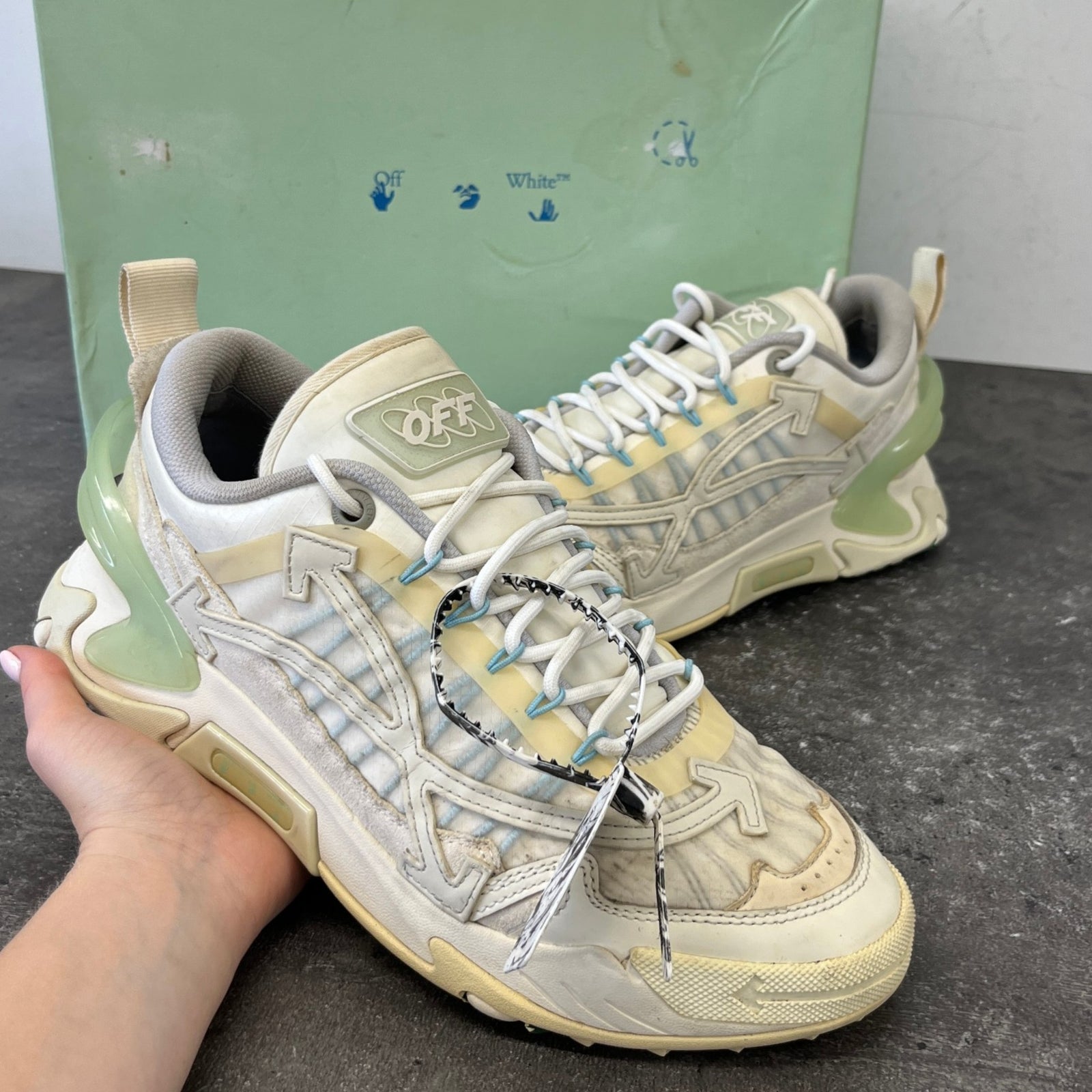 Men's Odsy-2000 Low Trainers Cream Size EU 44 / UK 10 - Photo 12