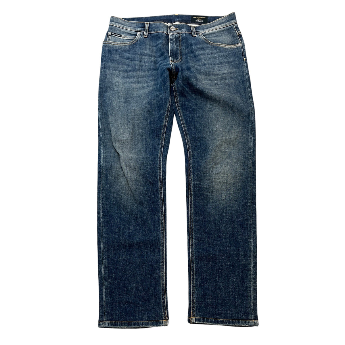 Men's Tab Logo Jeans Blue Size L / W34 - Photo 1