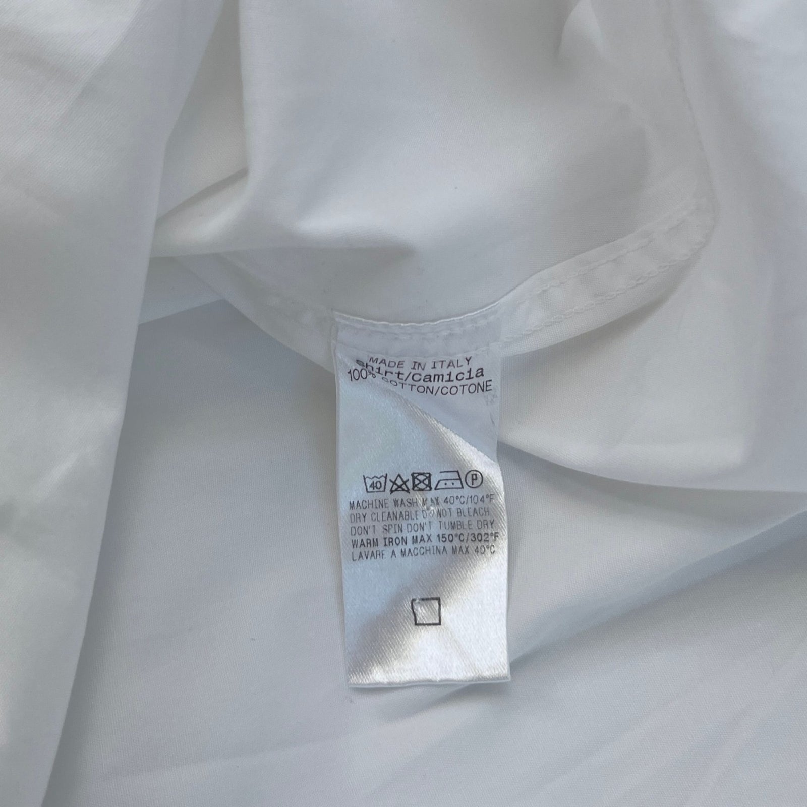 Men's Gg Interlocking Embroidered Detail Logo Long Sleeve Shirt White Size XL - Photo 6