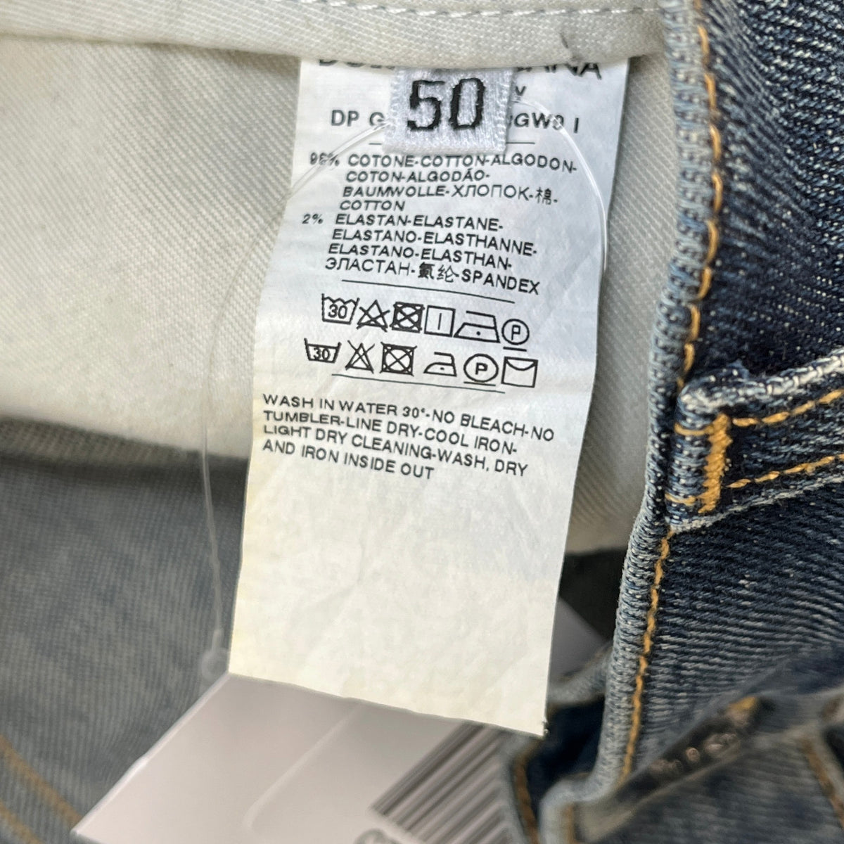 Men's Tab Logo Jeans Blue Size L / W34 - Photo 7