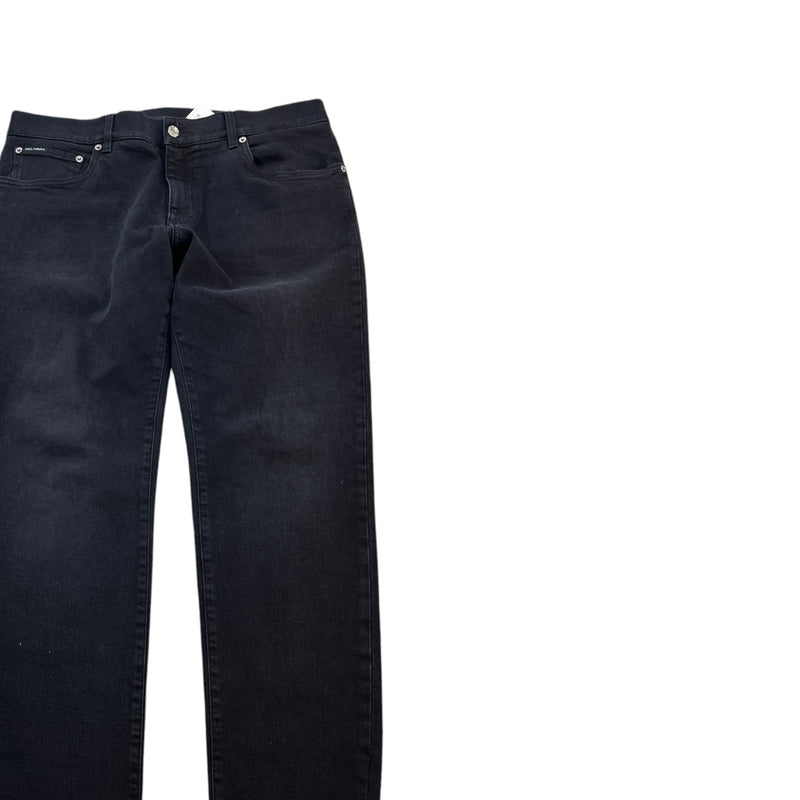 Men's Slim Fit Tab Logo Jeans Black Size XL / W36