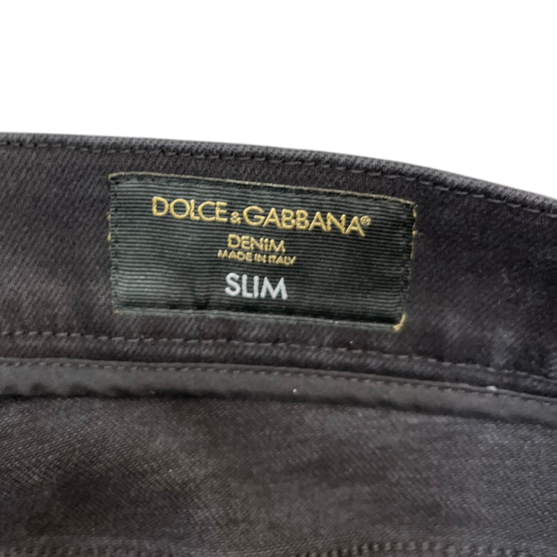 Men's Slim Fit Tab Logo Jeans Black Size XL / W36