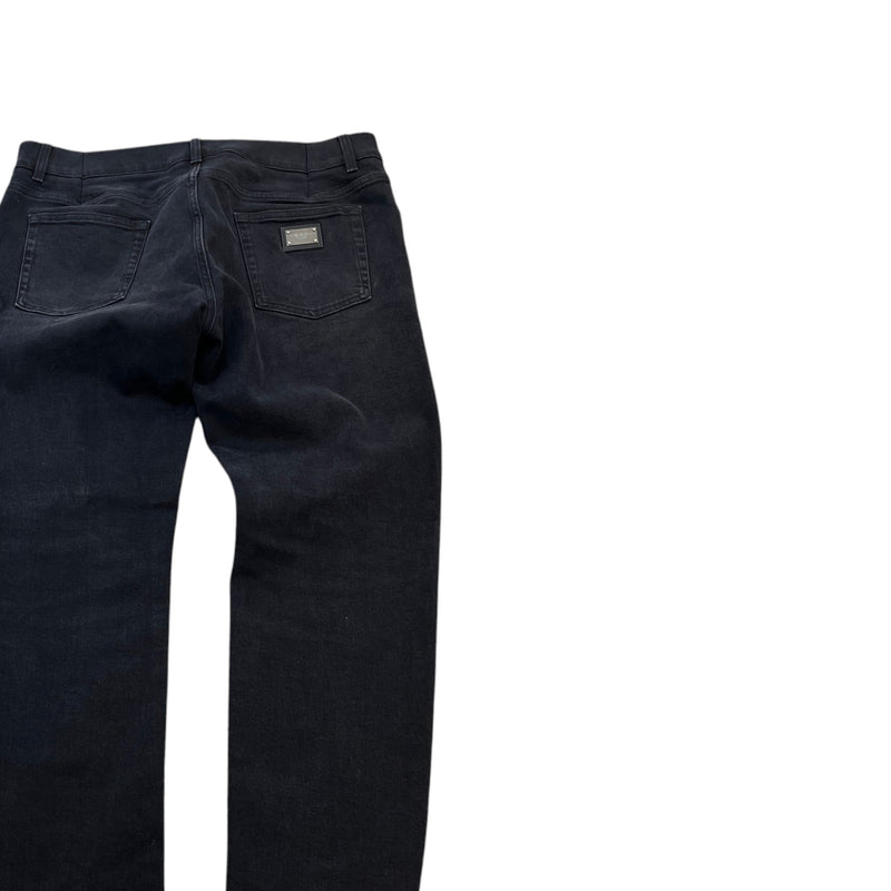 Men's Slim Fit Tab Logo Jeans Black Size XL / W36