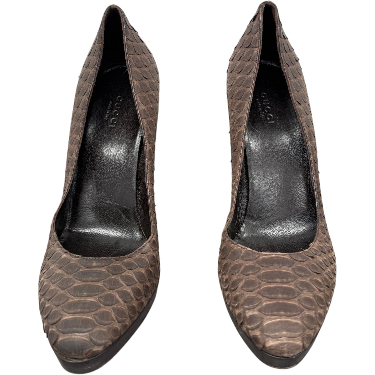 Women's Snakeskin Heels Brown Size UK 5 / EU 38 - Photo 6