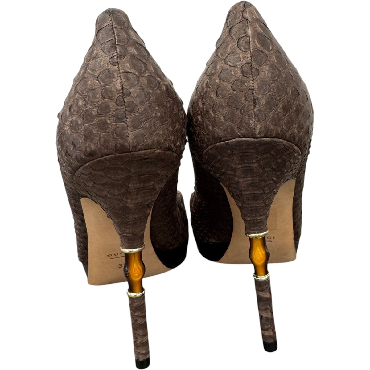 Women's Snakeskin Heels Brown Size UK 5 / EU 38 - Photo 9