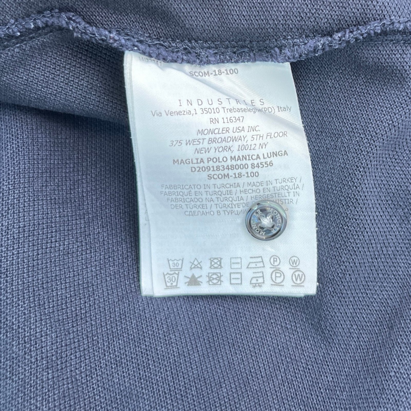 Men's Maglia Polo Shirt Navy Size S - Photo 8