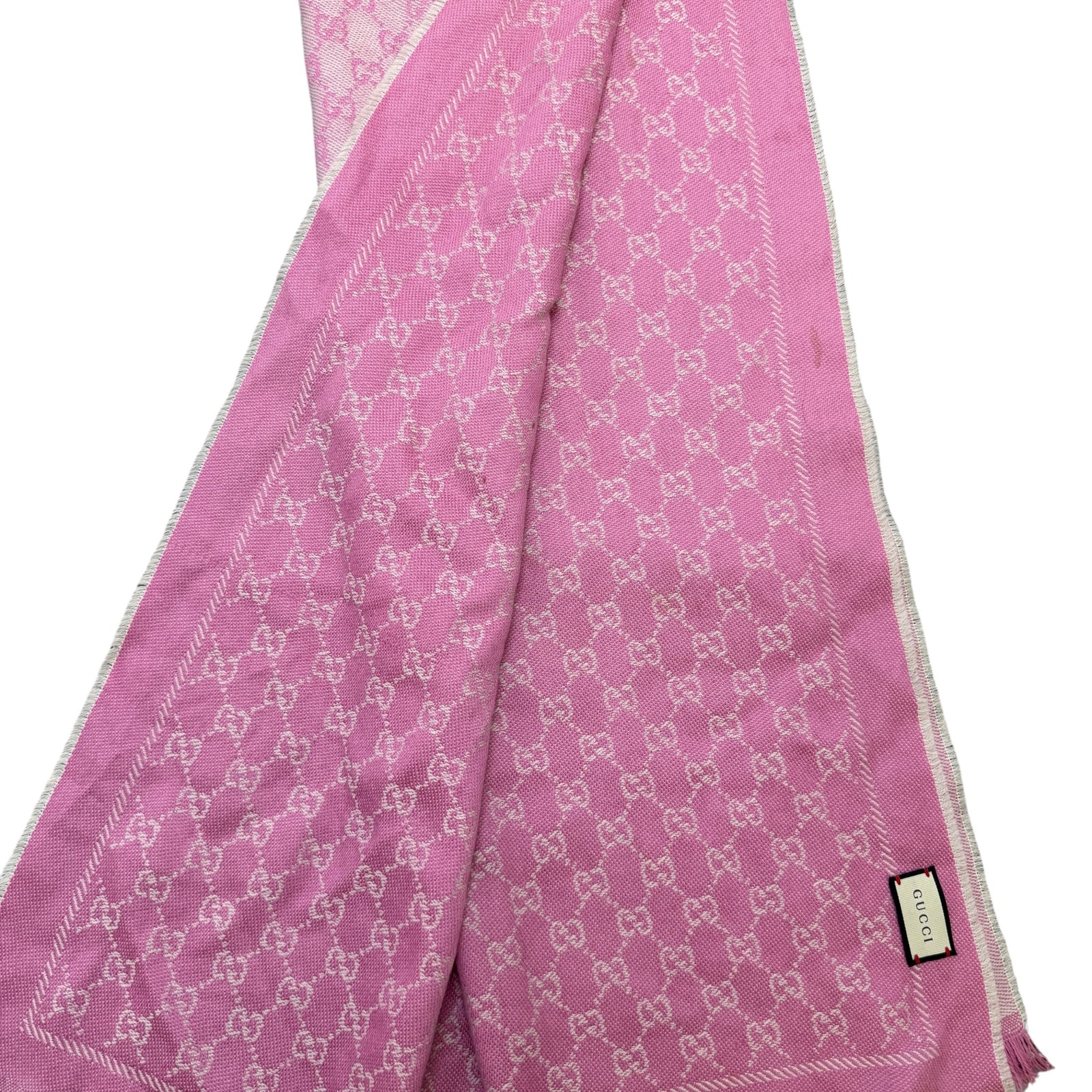 Women's Gg Jaquard Scarf Pink - Photo 10