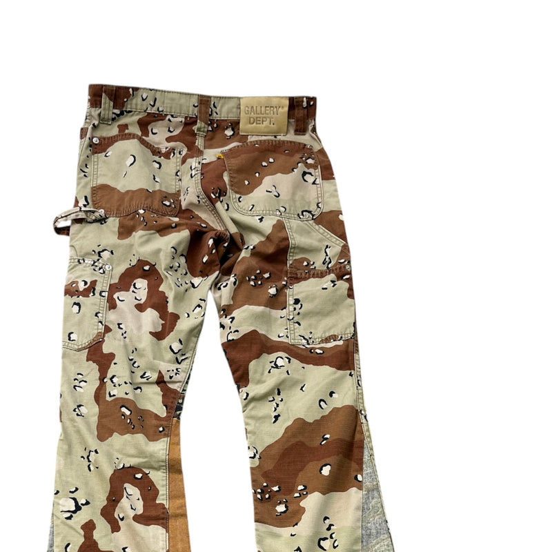 Men's Carpenter Flare Trousers Brown Size Waist 30"