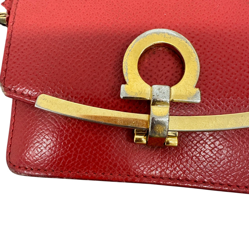 Women's Gancini Closure Keyring Red