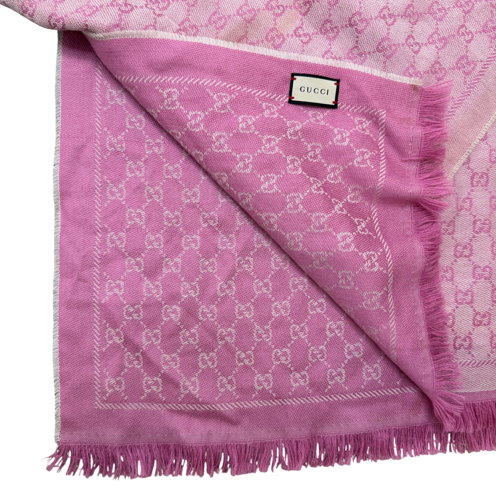 Women's Gg Jaquard Scarf Pink - Photo 12